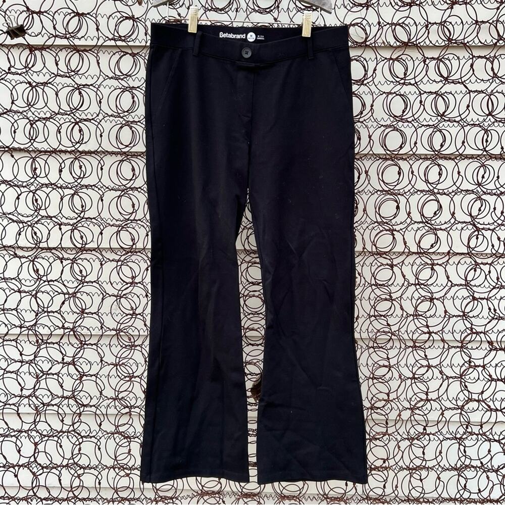 Betabrand Boot Cut Classic Black Dress Yoga Pants Medium Petite